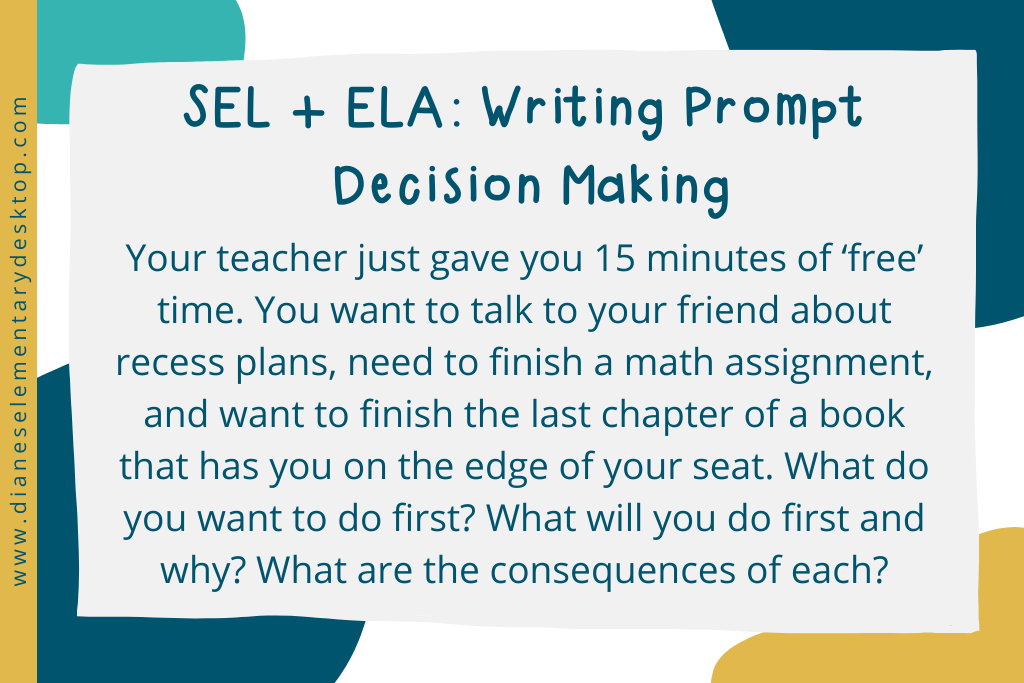 social emotional learning writing prompt